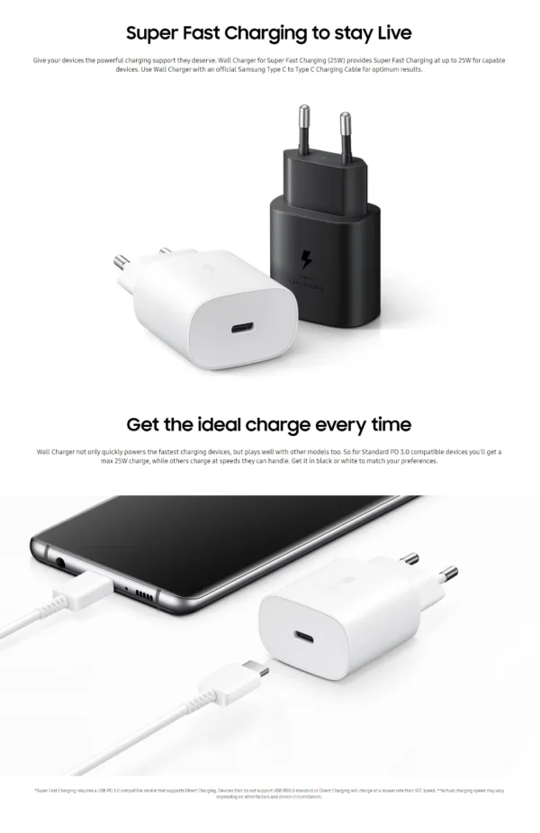 Official Samsung 25W Super Fast Charger Type-C - Image 2